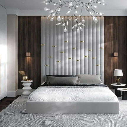 Personalized Elegant Wall Panel Headboard Bed