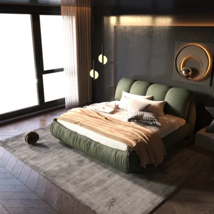 Everly Bed with fluffy Backrest
