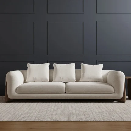Solid Wood Leg Contemporary Sofa