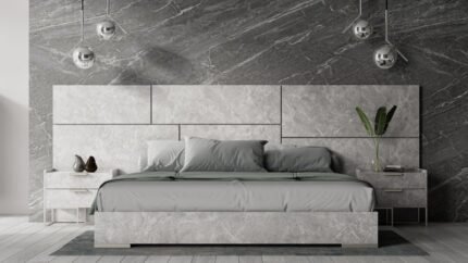 Marbella -Italian Modern Grey Bed