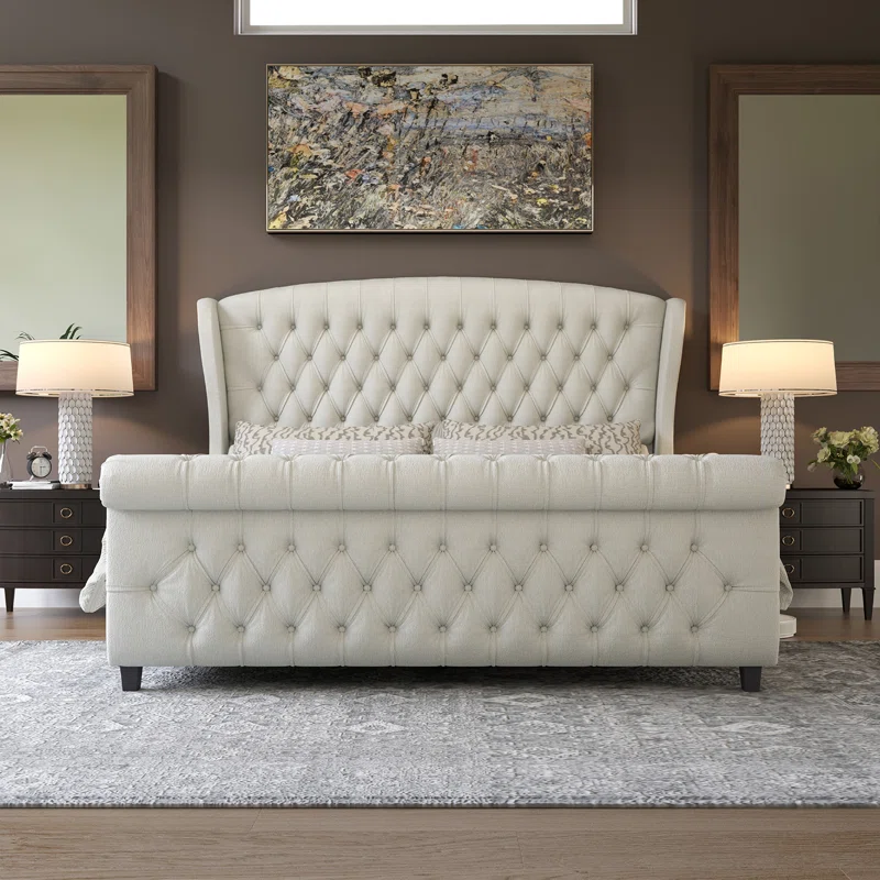DulaneVelvetUpholsteredSleighBedwithScrollWingbackHeadboardKingCream-2.webp