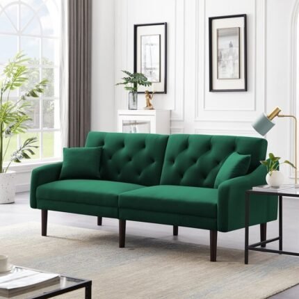 Malek Velvet Luxury Square Arm Sofa