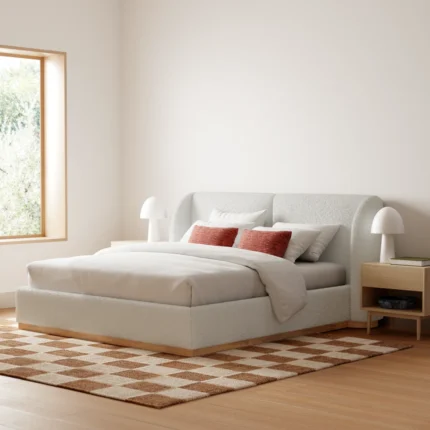Boucle Fabric Bed