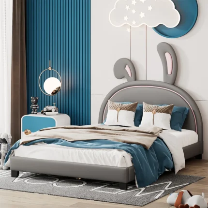 Rabbit Headboard Platform Bed