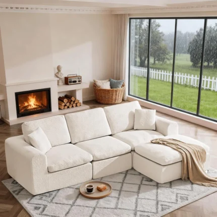 Modular Sectional Cloud Couch With L-shape Chaise