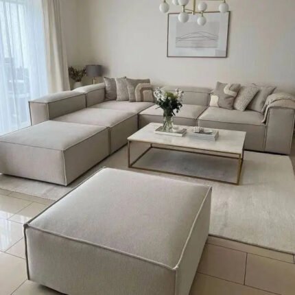The Haven L-Shape Sofa with 2 Ottomans